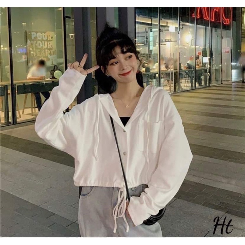 Áo khoác lỡ chun eo H26