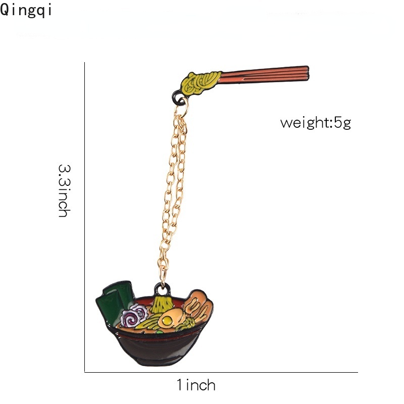 Ghim cài áo Miss Zoe hình tô mì ramen phong cách Nhật Bản xinh xắn