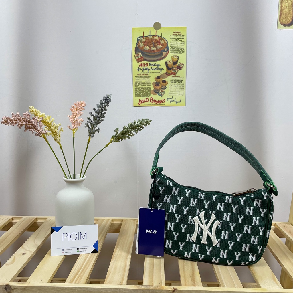 Túi kẹp nách NY túi xách nữ M.L.B NY Monogram Black - Pom Store