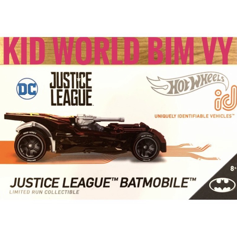 freeship Xe mô hình Hot Wheels ID Series 2021 Batman Justice League Batmobile HBF92.