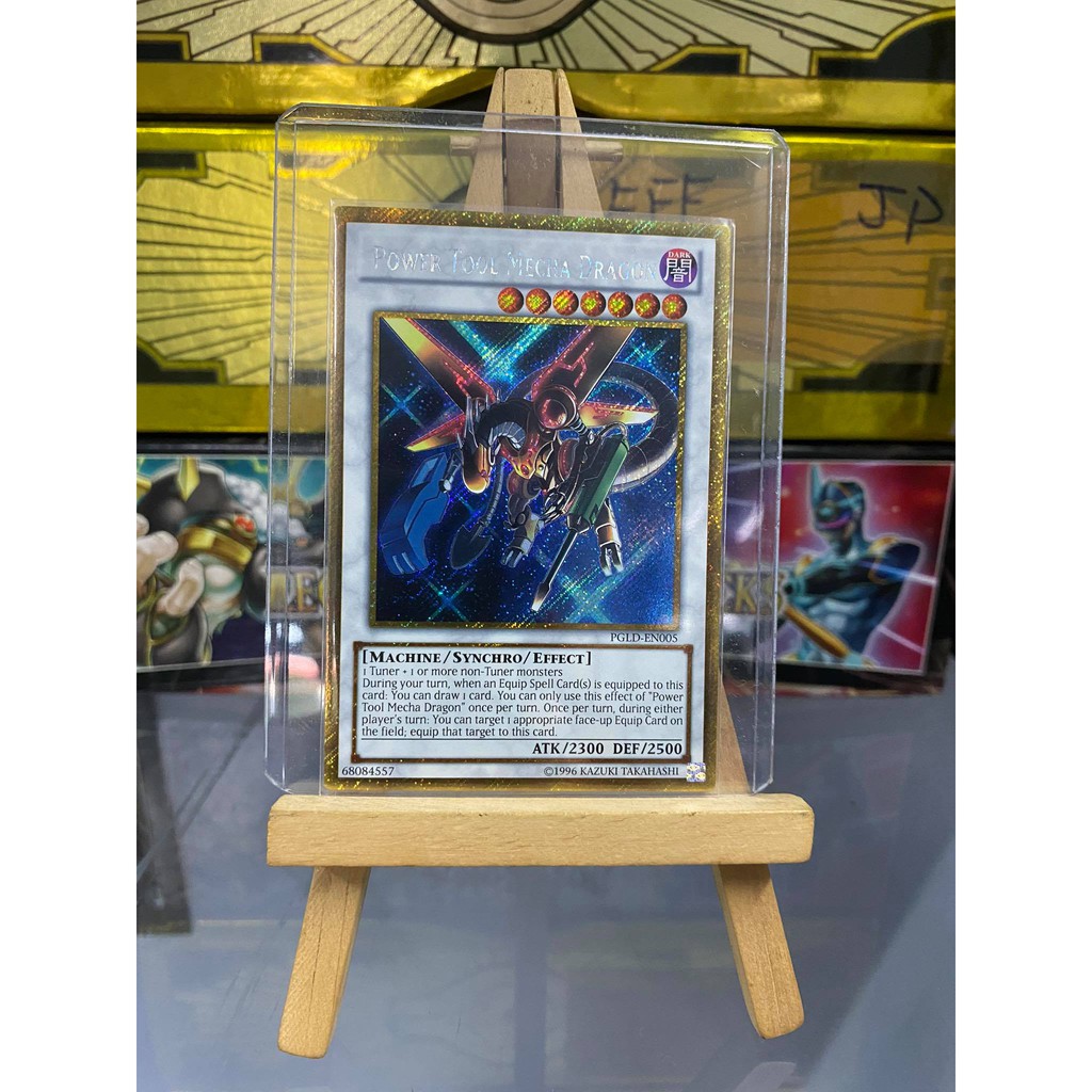 [ Dưa Hấu Yugioh ] Lá bài thẻ bài Power Tool Mecha Dragon - Gold Secret Rare - Tặng bọc bài nhựa bảo quản