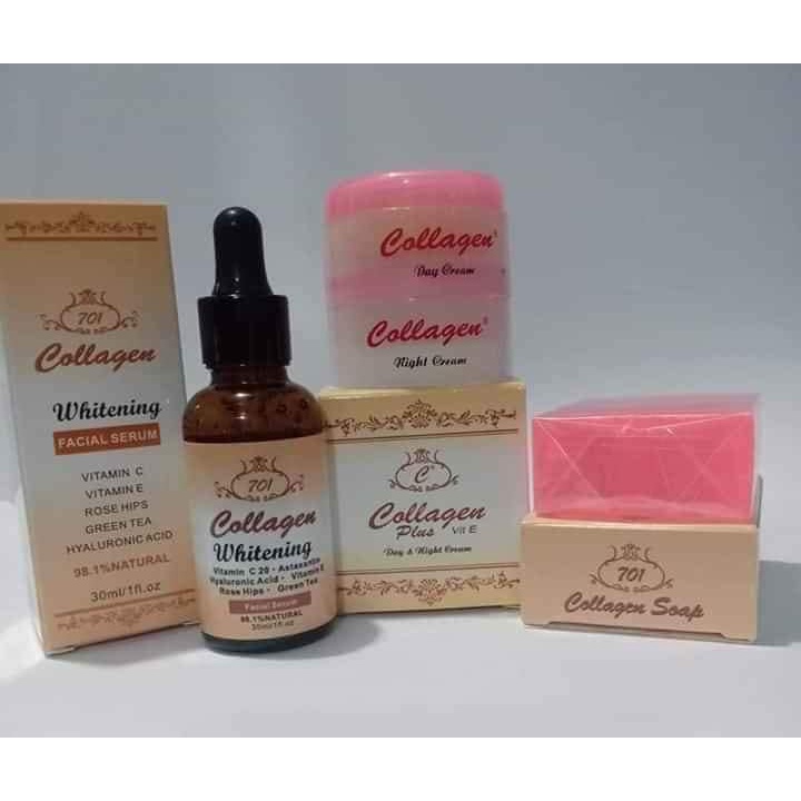 COMBO 4 MÓN DƯỠNG TRẮNG GIẢM MỜ NÁM COLAGEN VIT E
