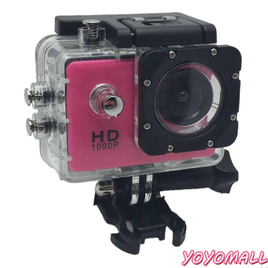 1 Bộ Camera Hành Trình 30m Mini Dv 1080p Chống Thấm Nước Bằng Nhựa Gắn Mũ Bảo Hiểm Xe Đạp