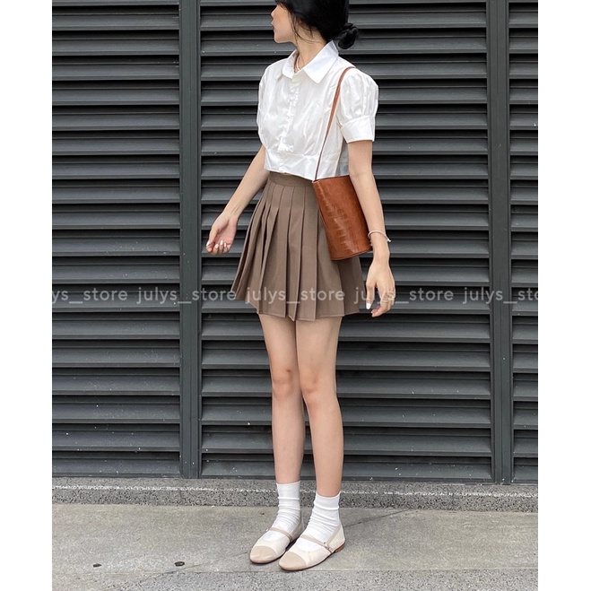 Chân váy mini skirt xếp li (ảnh thật shop chụp kèm video)