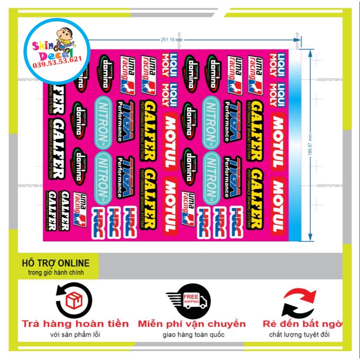 COMBO LOGO STICKER MINI - SHINDECAL2