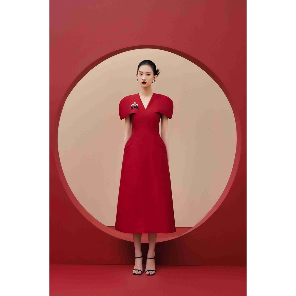 Váy  tay Cape Melanie Woven Dress