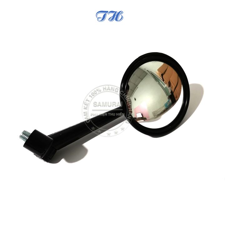 Kính chiếu hậu xe máy thời trang mẫu tròn cầu lồi góc nhìn rộng Chân 10li Gen Thuận gắn chân kính cho Wave, Winner,....