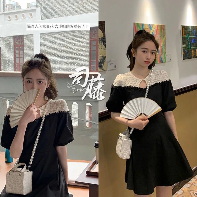 Đầm tay phồng ôm dáng xinh xắn cổ điển kiểu Pháp