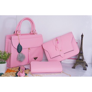 Bộ 3 túi ví PRADA kèm bông