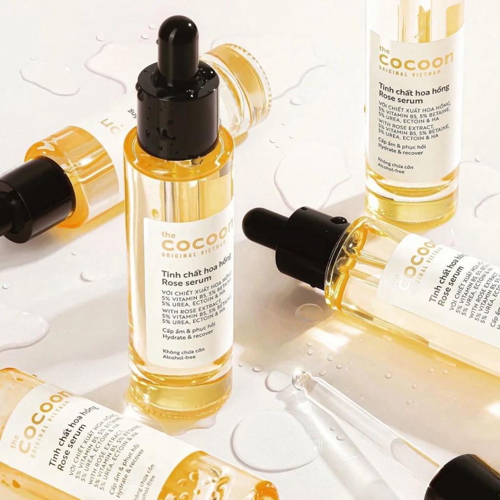 Tinh Chất Cocoon Cấp Nước & Cấp Ẩm Sâu Từ Hoa Hồng Rose Serum 30ml - Khongcoson