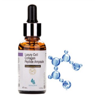 Tinh Chất Serum Giảm Nám, Trẻ Hóa Da Dew&Dew Luxury Cell Collagen Peptide Ampoule 30ml