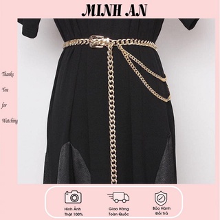 Đai váy, áo dây xích thả kiểu sang chảnh - dây xích eo thắt váy áo nữ kim loại cá tính