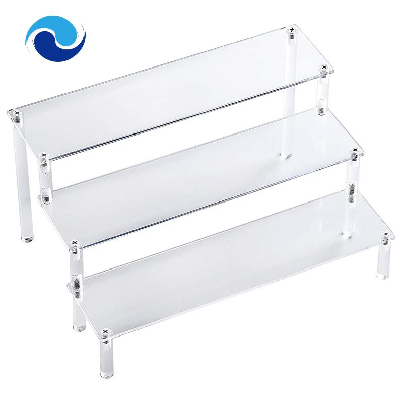 3-Layer Transparent Acrylic Display Stand Cake Tray Display Stand for Decoration and Storage