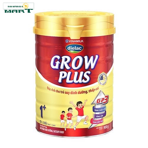 Sữa Bột Dielac Grow Plus 1+ Hộp Thiếc 900G (Cho Trẻ Từ 1 - 2 Tuổi) - Nhanhomart