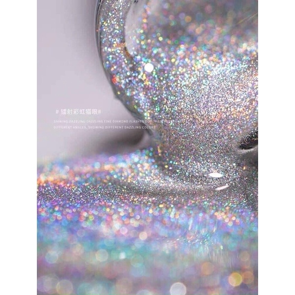 Sơn gel mắt mèo kim cương cầu vồng Huaxi