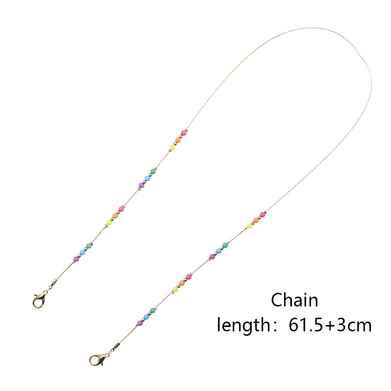 Dây Đeo Mắt Kính Đính Hạt Nhiều Màu Sắc Đa Năng Xinh Xắn Cho Bé