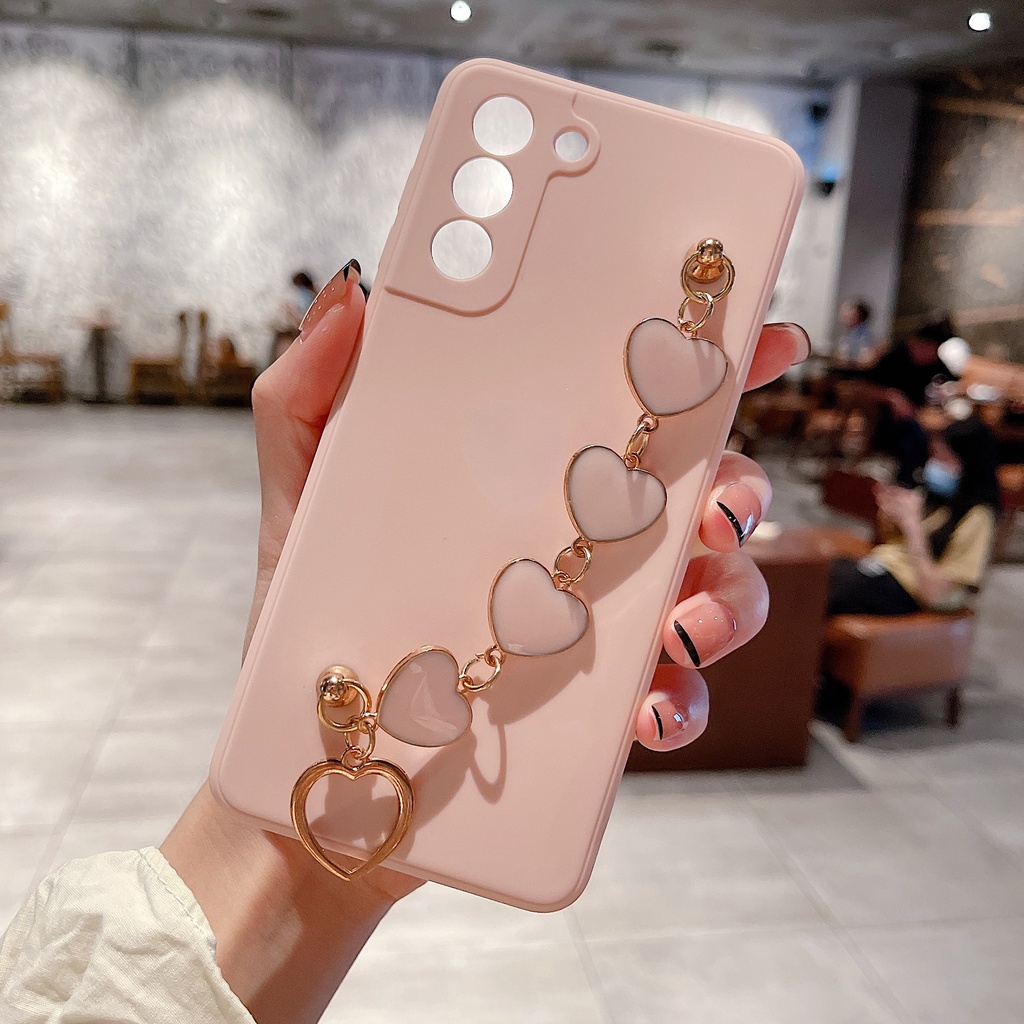 Ốp Điện Thoại Silicone Mềm Chống Sốc Kèm Dây Đeo Ngọc Trai Cho 7 8 SE 2020 7P 8P X XS XR XsMax 11 12 13 Pro 11 12 13 Pro Max