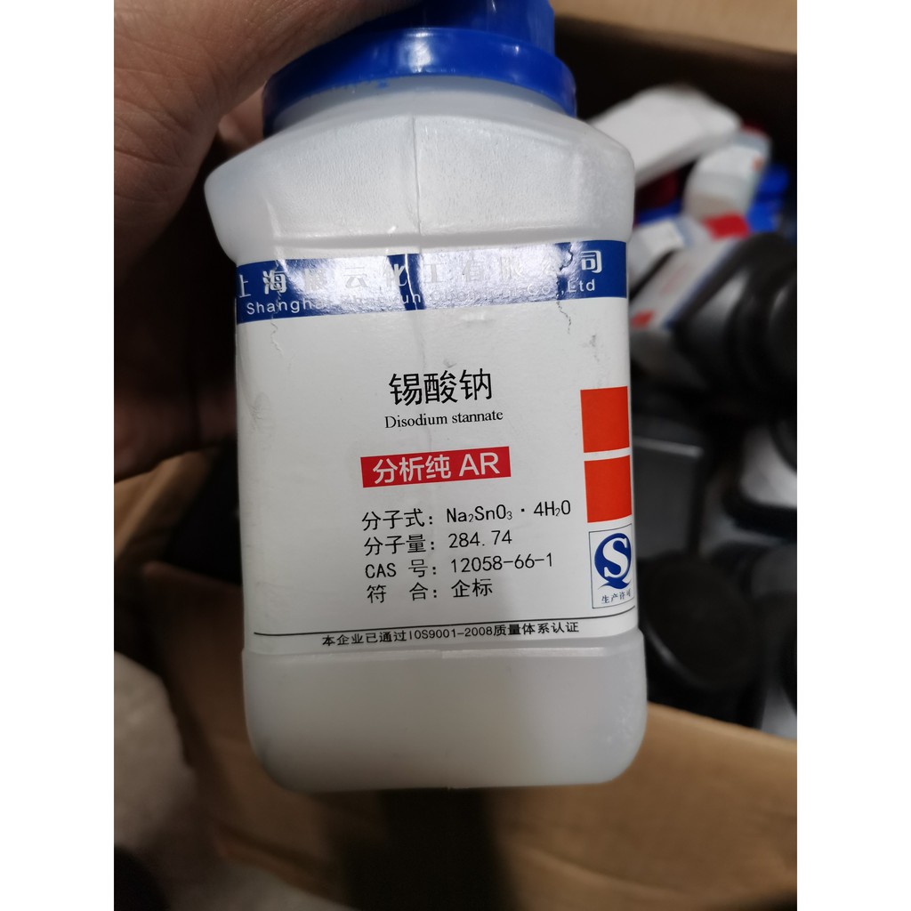 Hoá chất Sodium stanate lọ 500g natri stannat CAS 12209-98-2 Na2SnO3