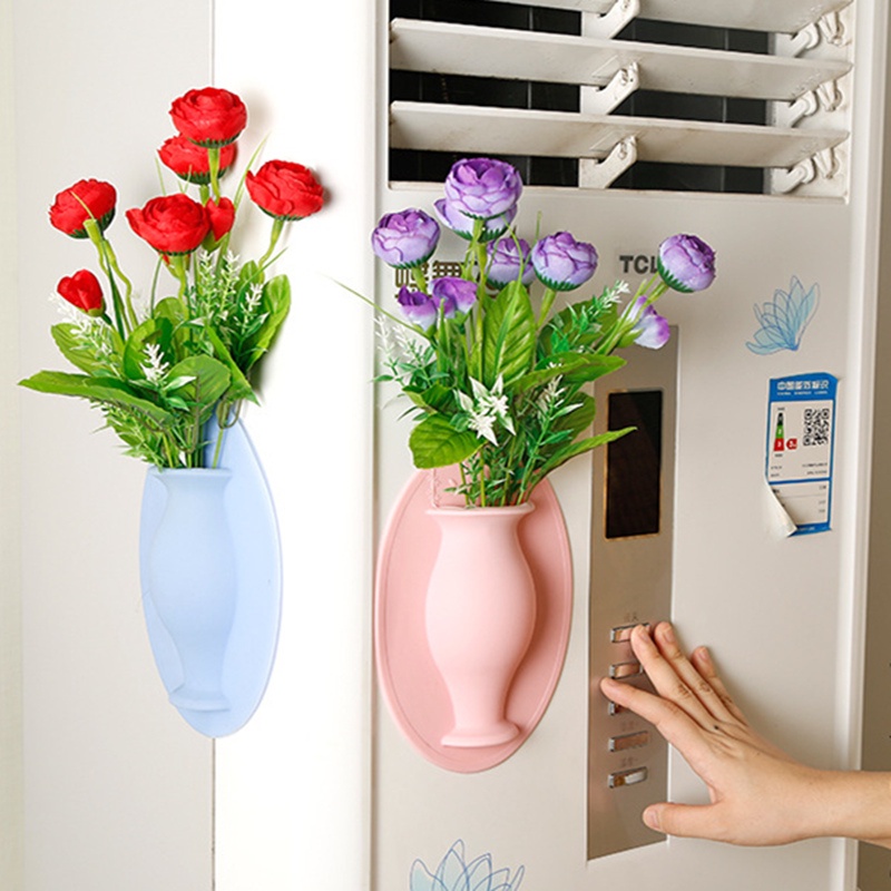 Lọ Hoa Silicone Treo Tường Trang Trí Nhà Cửa Có Thể Tháo Rời Tiện Lợi