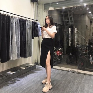 Chân váy dài xẻ đùi cao sexy