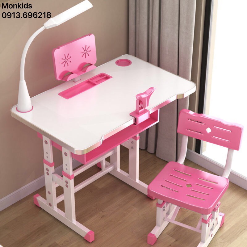( RẺ VÔ ĐỊCH ) Bàn Ghế Học Sinh Chống Gù, Chống Cận M1 ( Tặng kèm Đồng Hồ + Giá đọc sách + Chống cằm ) | BigBuy360 - bigbuy360.vn