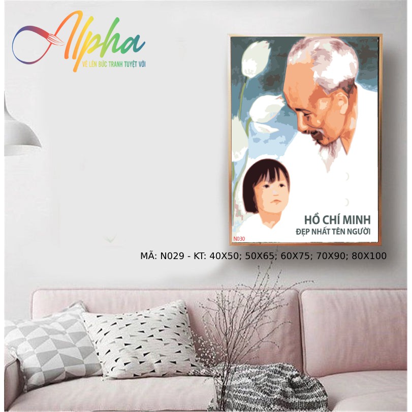 Tranh tô màu số hóa Alpha - Tranh Bác Hồ N030