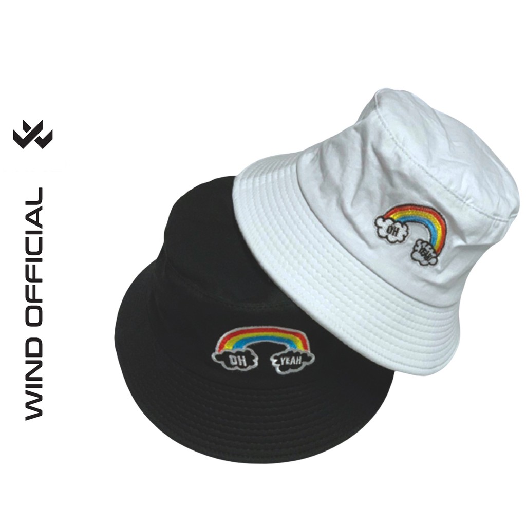 Nón bucket tròn vành WIND unisex thêu Oh Yeah mũ nam nữ tai bèo ulzzang