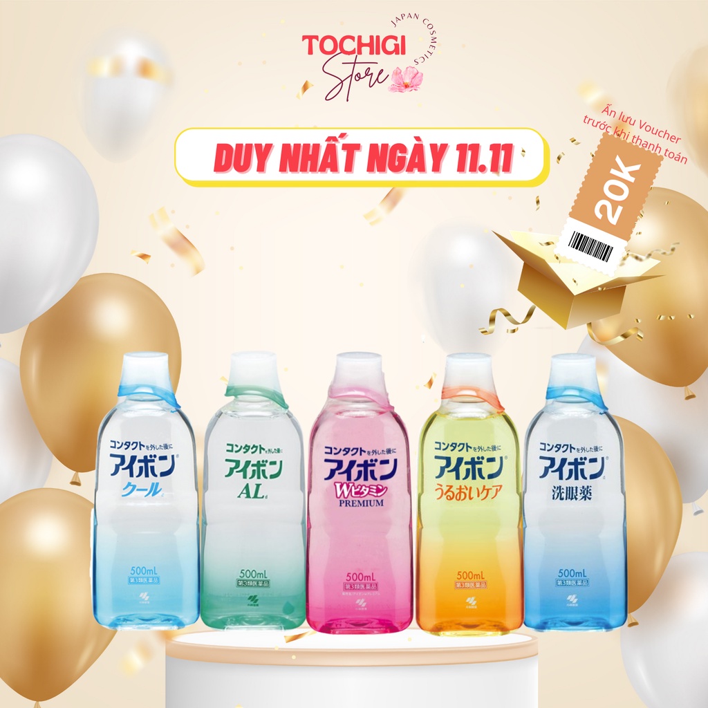 Nước rửa mắt Eyebon W Vitamin Kobayashi Nhật Bản 500ml