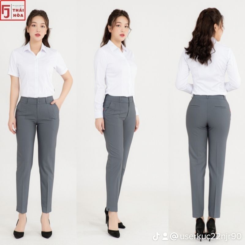 Quần Tây Công Sở Thái Hòa Lưng Cao