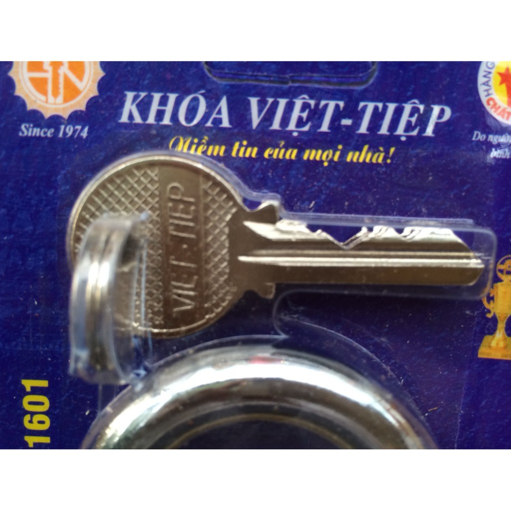 Ổ khóa treo đồng bấm Việt tiệp 01601 ( cỡ lớn- 6cm)