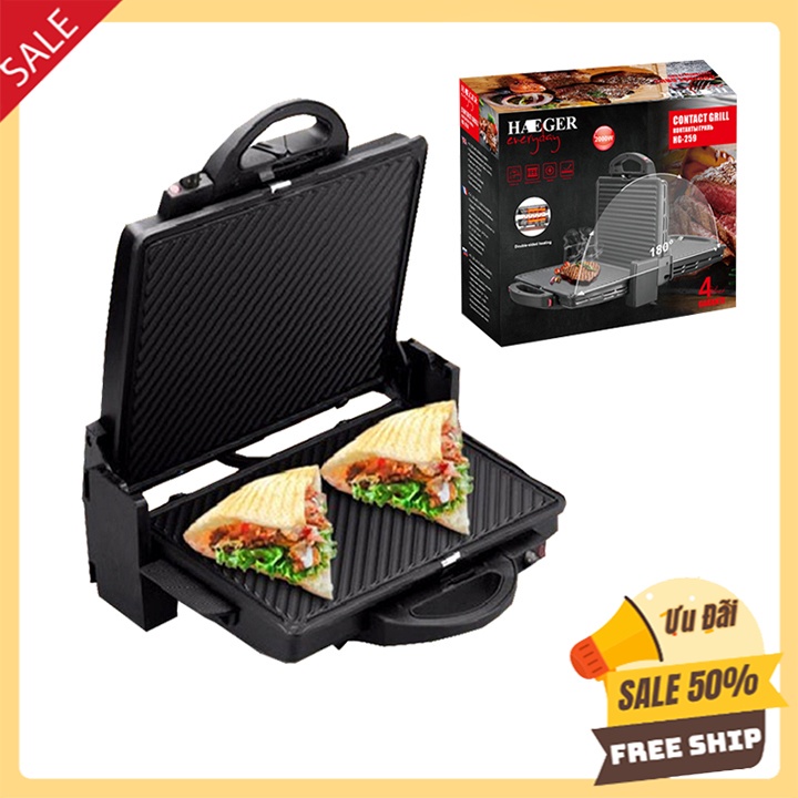 Máy Kẹp Nóng Bánh Mì, Ép Bánh Mì HAEGER HG-259