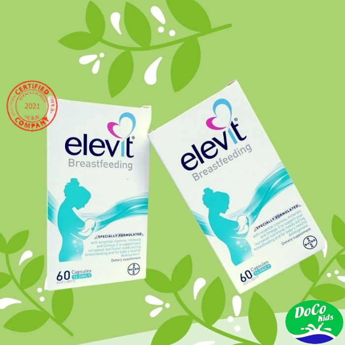 Elevit sau sinh cho Mẹ, Elevit Bú, Elevit Breastfeeding 60 viên - Xuất xứ Úc,Date 2023.