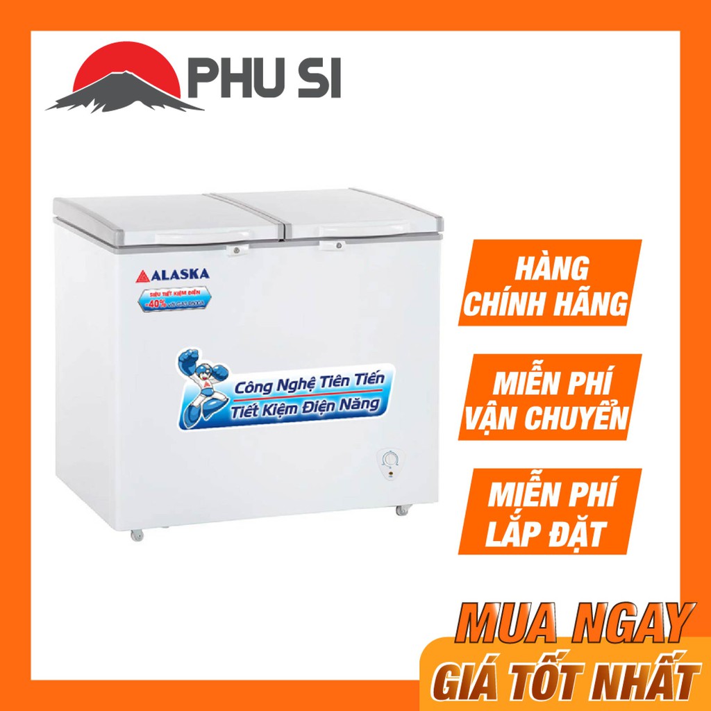 [MIỄN PHÍ LẮP ĐẶT - VẬN CHUYỂN] Tủ Đông/Mát Alaska 350 Lít BCD-3568N - HÀNG CHÍNH HÃNG - BẢO HÀNH 2 NĂM