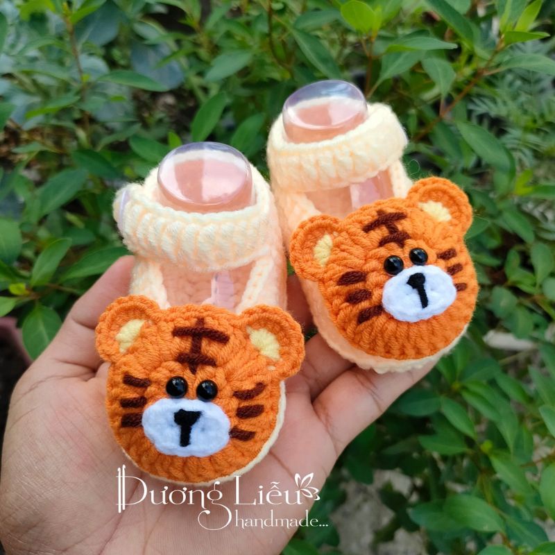Set body hổ len cho bé từ sơ sinh trở lên, có tên theo yêu cầu