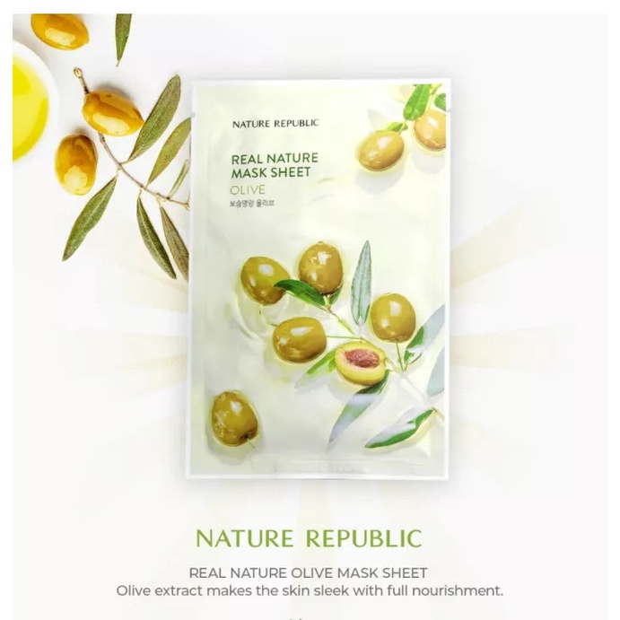 Combo 10 Mặt Nạ Chiết Xuất Thiên Nhiên Cung Cấp Dưỡng Chất Cho Da Nature Republic Real Nature Mask 23mlx10