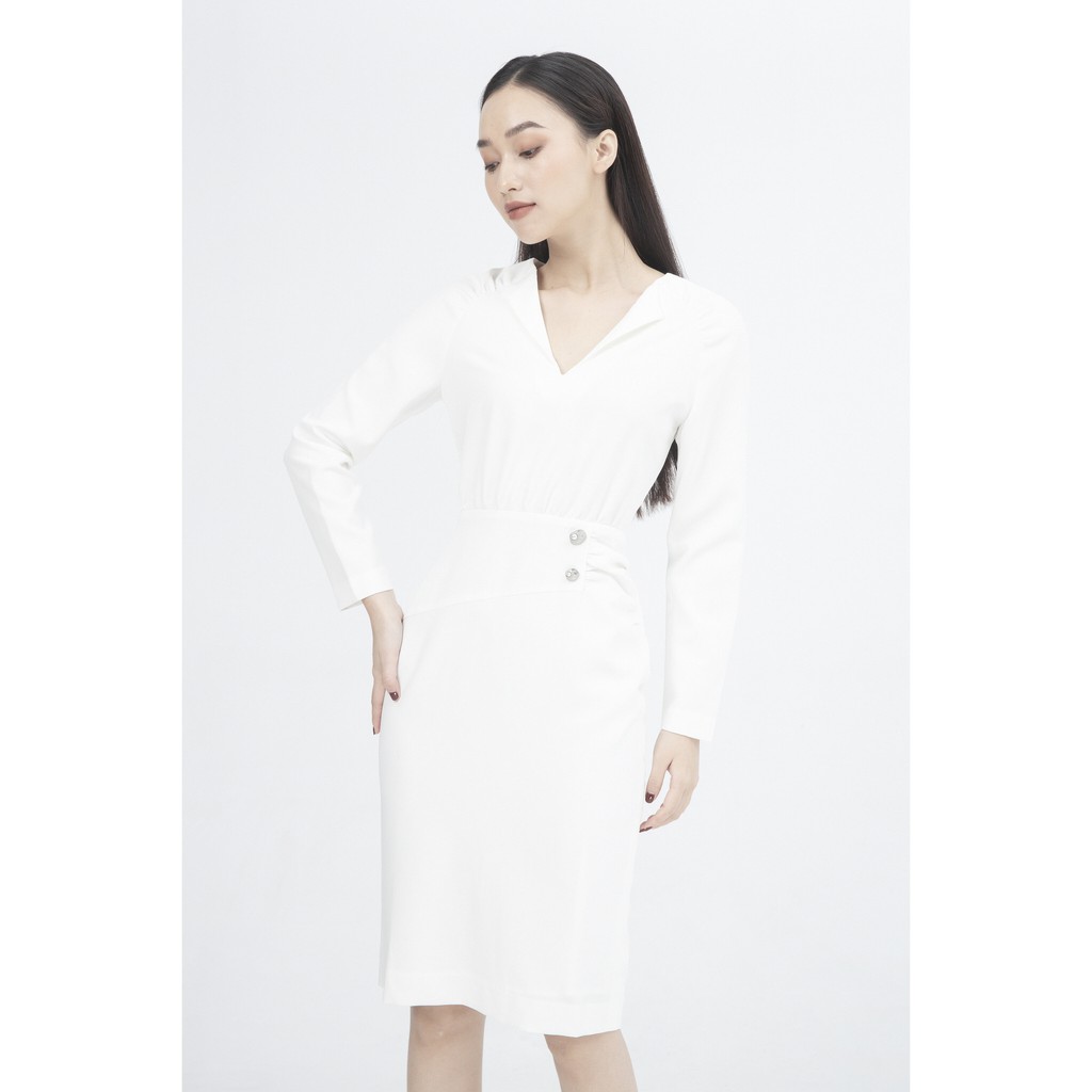 Đầm 2 lớp cổ V thiết kế IVY moda MS 48M4948 | BigBuy360 - bigbuy360.vn