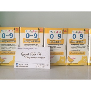 Tinh chất trị dị ứng thời tiết kid 0-9