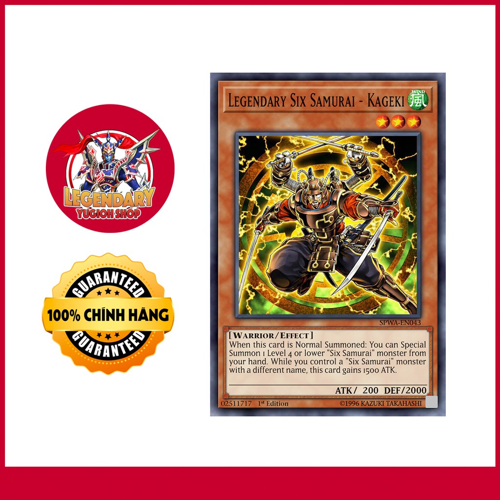 [Thẻ Bài Yugioh Chính Hãng] Legendary Six Samurai - Kageki