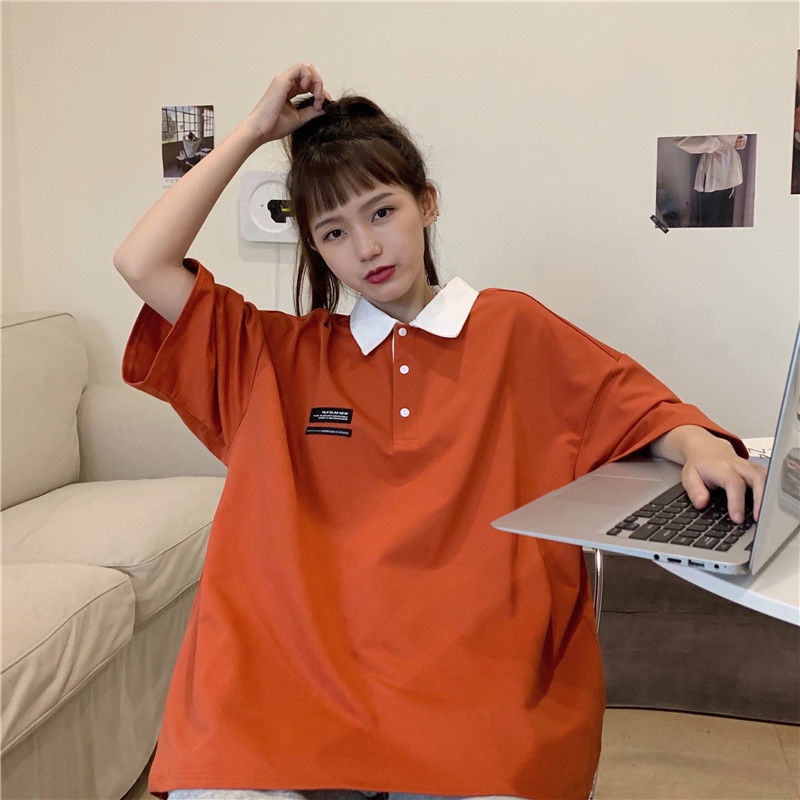 Áo Thun Polo Cổ Trụ In Hình ĐẸP Tay Lỡ Form Rộng Ulzzang Couple TTQ0009
