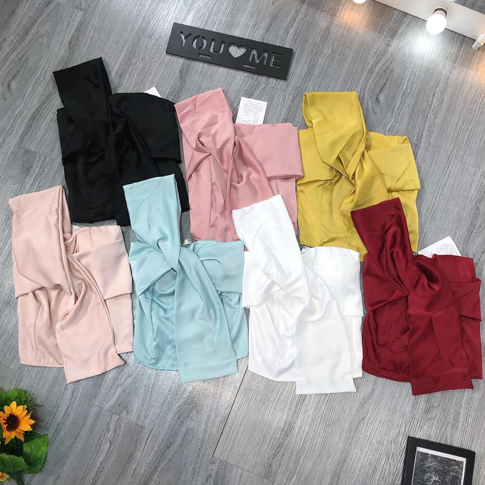 Áo lụa chéo cách điệu (ảnh thật, video) | BigBuy360 - bigbuy360.vn