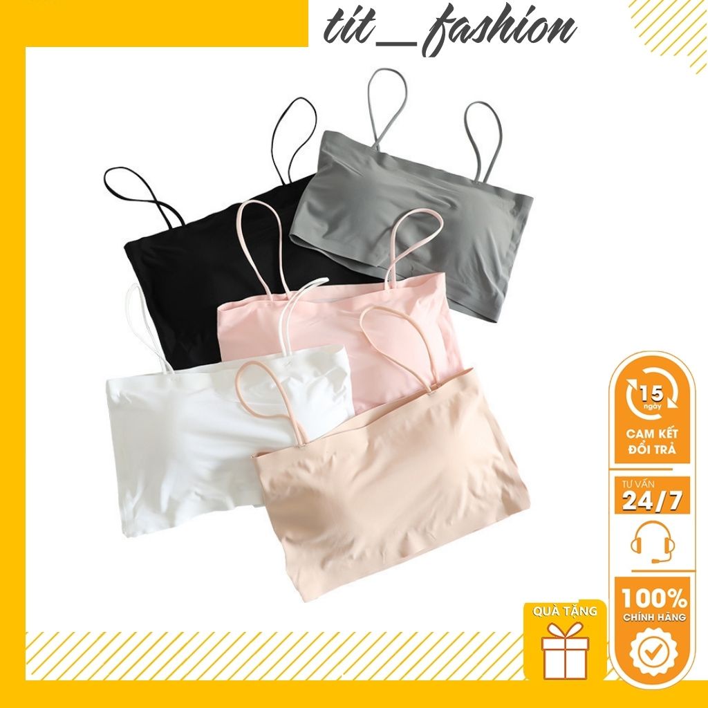 Áo Bra 2 Dây Mảnh Đúc Su Trơn Đệm Ngực , Áo Lót Nữ Không Gọng Học Sinh Cao Cấp Mềm Mịn Thoáng khí Full màu