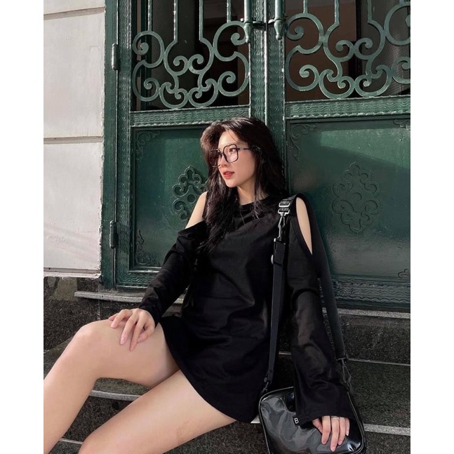 Áo Thun Tay Dài Hở Vai Phong Cách Hàn Quốc Xinh Xắn Cho Nữ | BigBuy360 - bigbuy360.vn