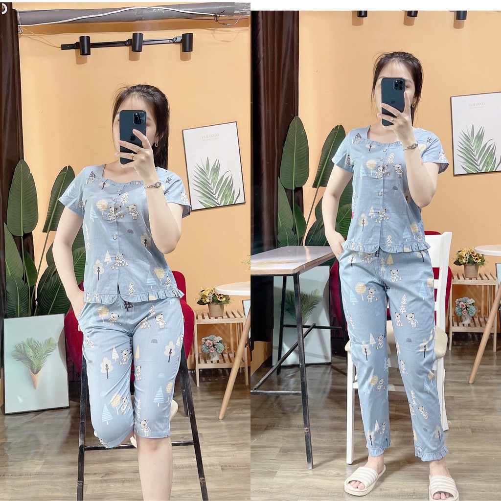 bộ đồ mặc nhà chất thô kate hàn