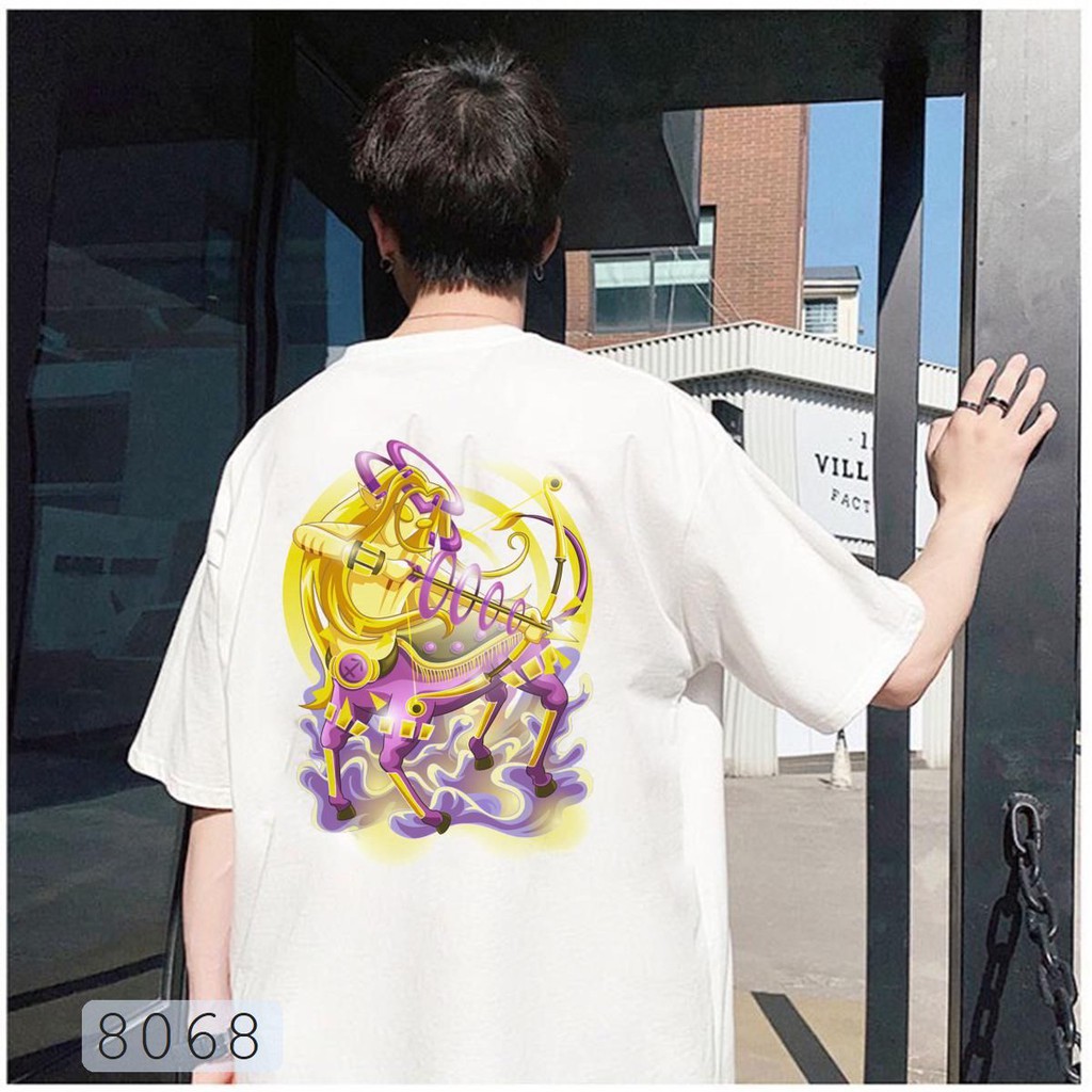 ÁO THUN AOMI UNISEX NHÂN MÃ MẬT NGỮ 12 CHÒM SAO CUNG HOÀNG ĐẠO SAGITARIUS TAY NGẮN TAY LỠ FREE SIZE