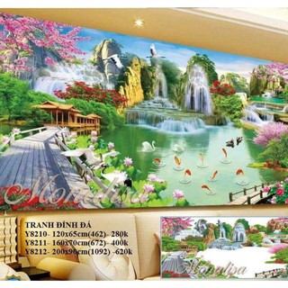 Tranh đính đá phong cảnh tuyệt đẹp sỉ= lẻ
