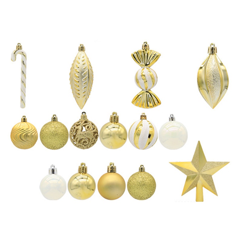 Set 40 Quả Cầu Nhựa Treo Trang Trí Giáng Sinh