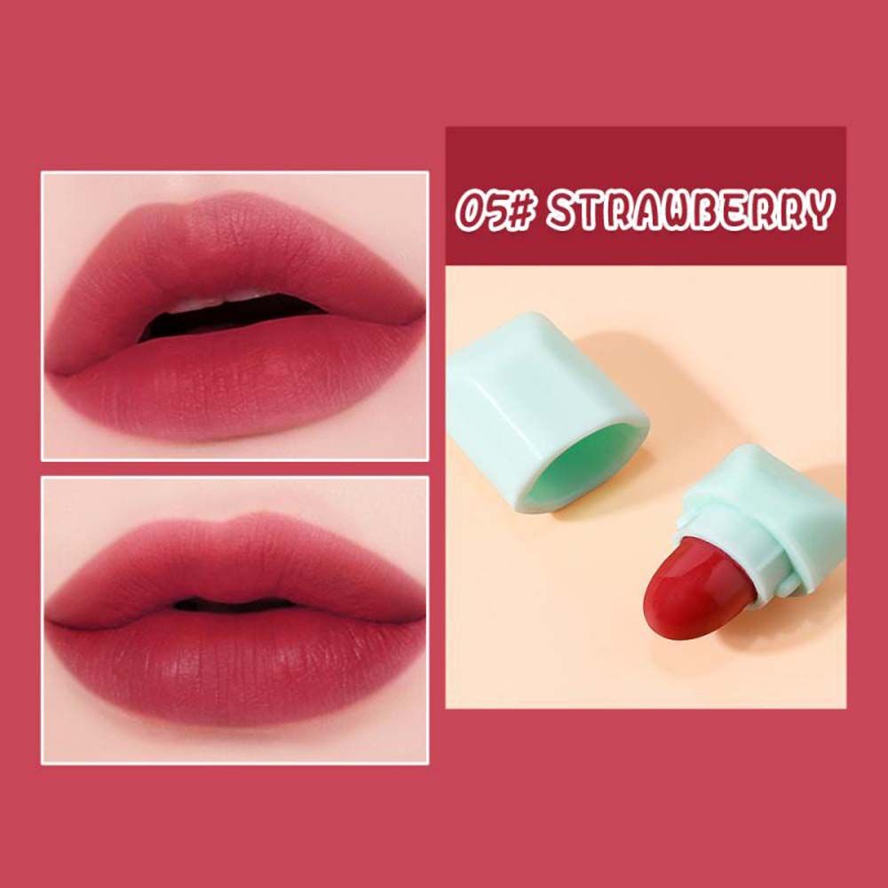 [Hàng mới về] Bộ 8 son môi mini chống dính chống thấm nước lâu trôi thiết kế hình viên kẹo dễ thương