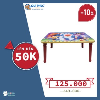 Bàn Học Sinh Chân Nhựa Gấp Gọn Tiện Lợi - Mặt Bàn Sản Xuất Từ Ván Okal Chất Lượng Cao, Dán Tranh Chống Xước