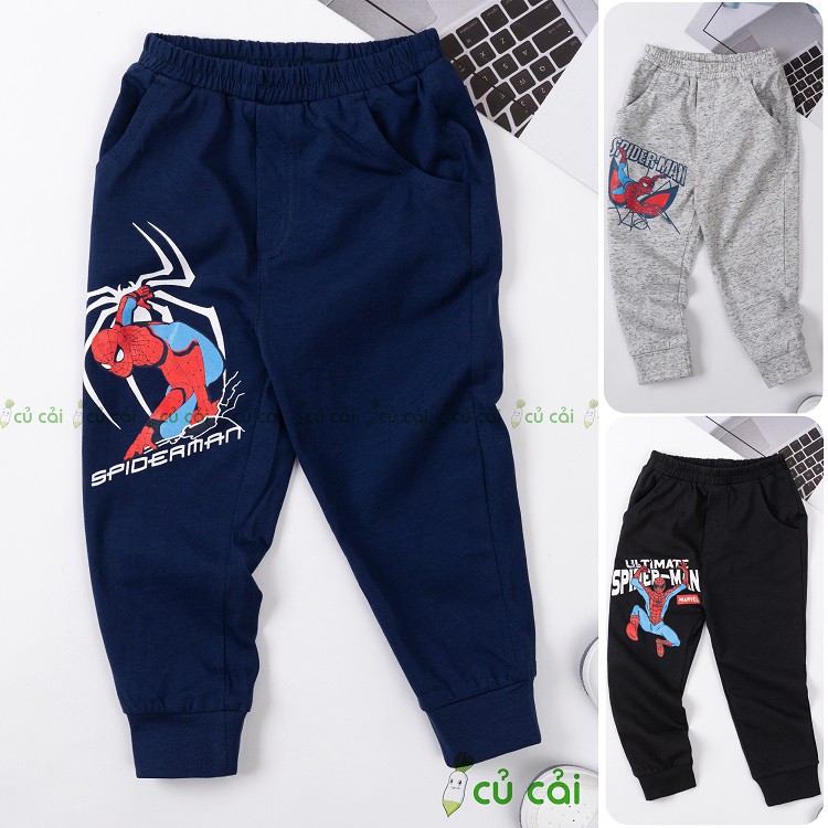 Quần bé trai, Quần dài cotton Dokma họa tiết Spiderman QTD03