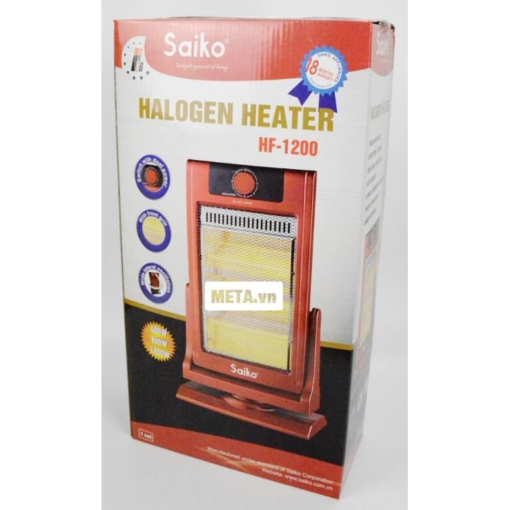 [Mã ELHA22 giảm 5% đơn 300K] [Mã 252ELSALE hoàn 7% đơn 300K] SƯỞI HALOGEN SAIKO HF-1200- Hàng Chính Hãng